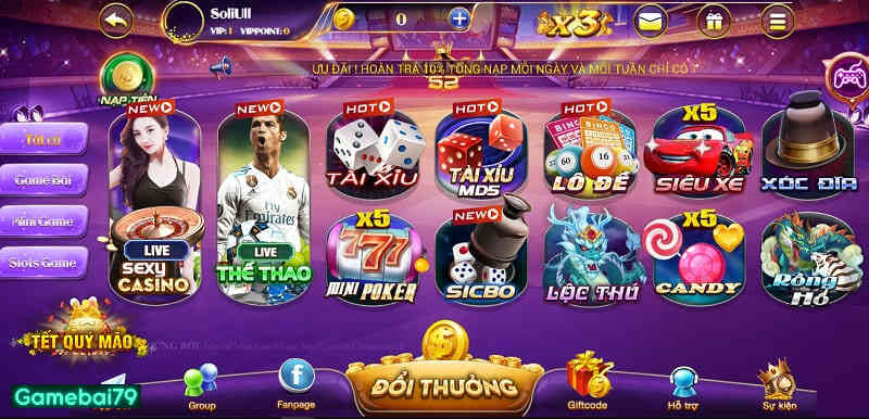 khuyến mãi cổng game nổ hũ 52vip