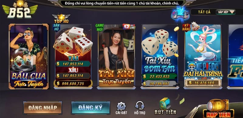 Cổng game bài online B52