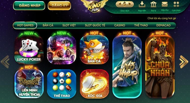 Web game nổ hũ đổi thưởng KingFun