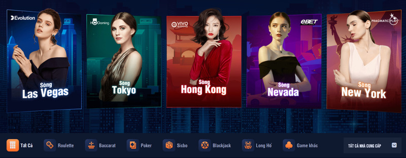 Casino online trực tuyến với nhiều dealer nữ xinh đẹp